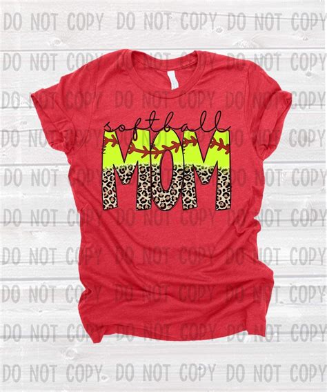 Softball Mom Leopard Transfer Sassy Sublimation And Screen Prints