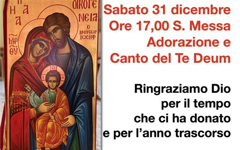 Canto Del Te Deum Parrocchia Sacra Famiglia