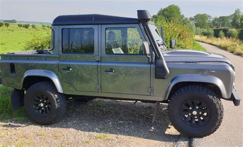 Land Rover Defender Pickup Grijs Kenteken Ombouw Transcare Bv