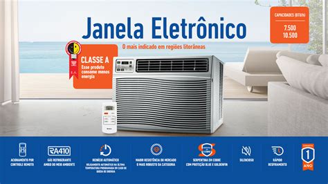 Janela Eletrônico 7 500 Btu H Frio Gree