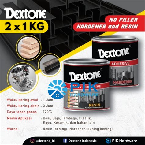 Jual LEM EPOXY DEXTONE 2 KOMPONEN 2 Kg RESIN HARDENER BENING KALENG