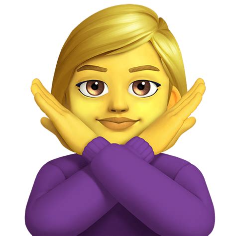 Mujer Haciendo El Gesto De No En Twitter Emoji Stickers