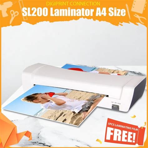 Sl200 Laminator A4 Size Hot And Cold Laminating Machine Portable