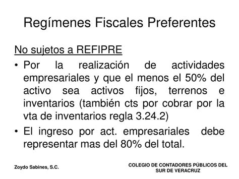 PPT Análisis a los Regímenes Fiscales Preferentes PowerPoint