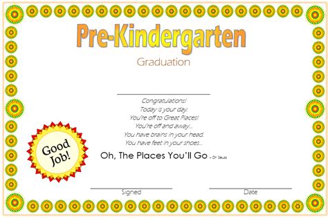 This Free Editable Pre K Graduation Certificates 9th Version Is Very