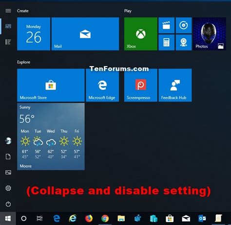 Add Or Remove All Apps List In Start Menu In Windows 10 Tutorials