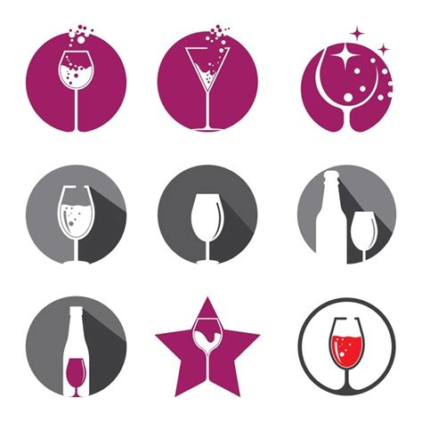 Premium Vector Wine Logo Template Vector Symbol Nature