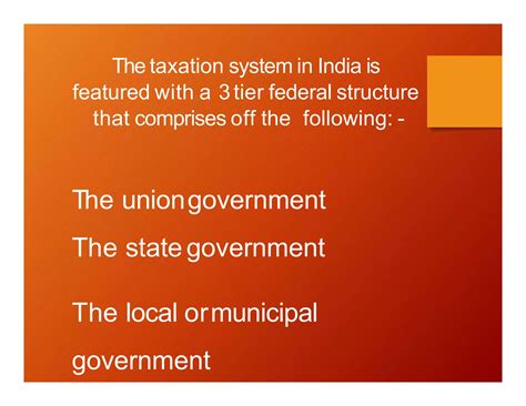 tax structure  india