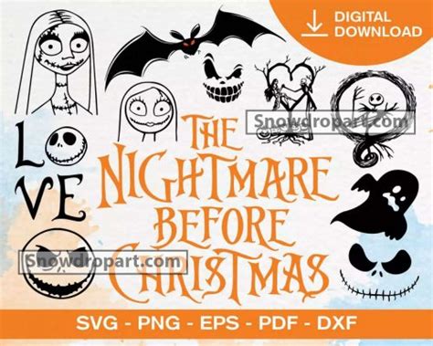 Nightmare Before Christmas Svg Bundle Jack Skellington Svg