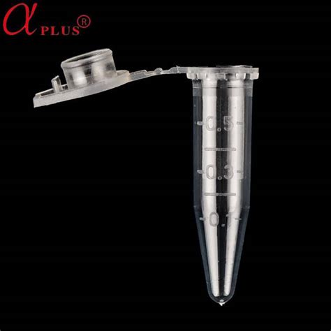 China Clear Plastic Sterile 0 5ml Centrifuge Tube With Concial Bottom