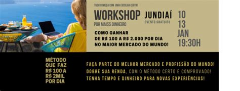 WORKSHOP BOLSA DE VALORES NA PRÁTICA LUCROS RÉCORDES em Jundiaí