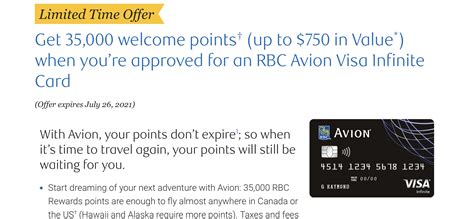 Royal Bank RBC AVION VISA 35k Points Upon Approval NO MINIMUM SPEND