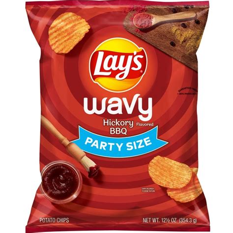 lays wavy party size hickory bbq flavored potato chips smartlabel