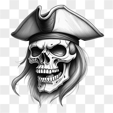 Download Skull With Pirate Hat Drawing Sketches Online Creative Fabrica