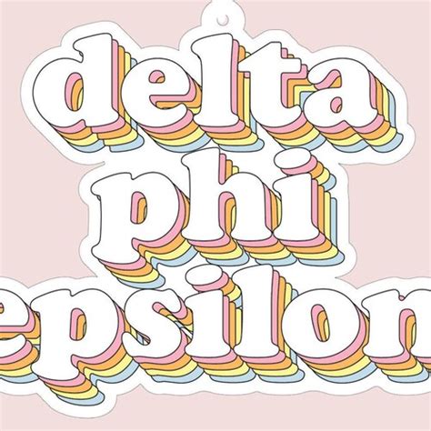 Delta Phi Epsilon Retro Sticker Sheet Etsy