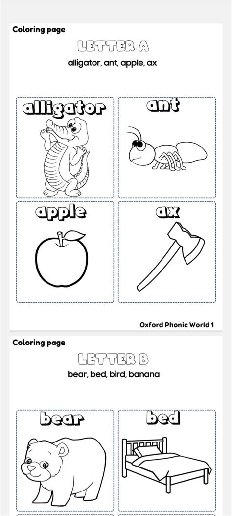 Coloring Page Cho C C B M M Ang H C Gi O Tr Nh Oxford Phonic World