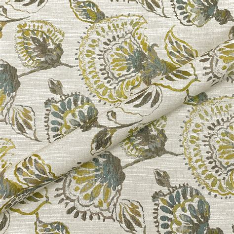 Azure Floral Jacquard Upholstery Fabric 54" – Plankroad Home Decor