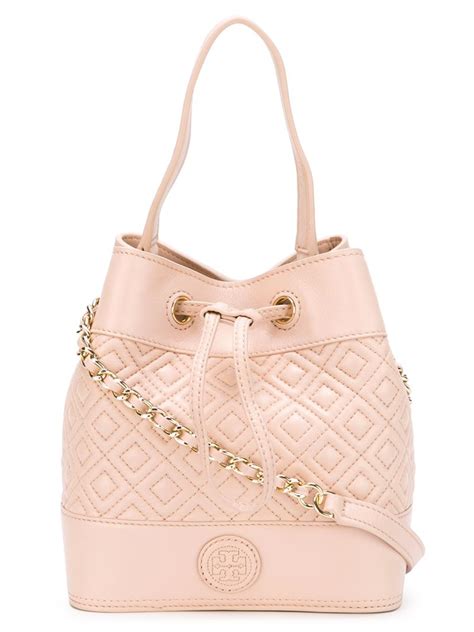 Tory Burch Quilted Bucket Bag In Pink Purple Pink Lyst