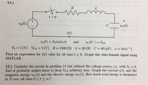 Solved Upsilon G T V 0 Cos Omega T And Upsilon C 0