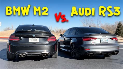 Drag Race Bmw M2 Vs Audi Rs3 Both Full Bolt On Youtube