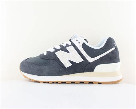 New Balance 574 Femme Bleu Marine Beige Gomme