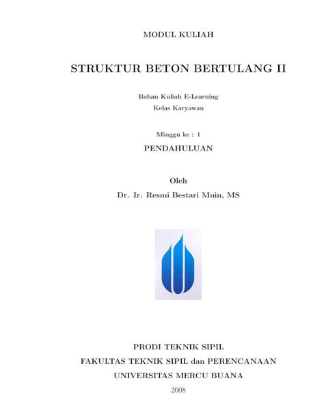 Pdf Struktur Beton Bertulang Ii Dokumen Tips