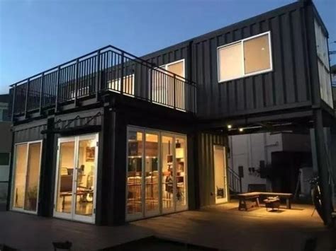 Storey Prefabricated Shipping Container Home With A Terrace