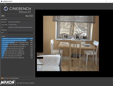 Cinebench R Cinebench R Cpu