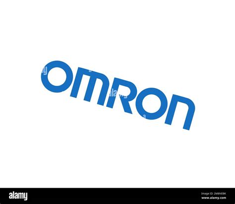 Omron, rotated logo, white background B Stock Photo - Alamy