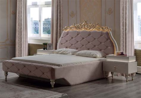 Casa Padrino Luxus Barock Doppelbett Rosa Creme Gold 204 X 233 X H