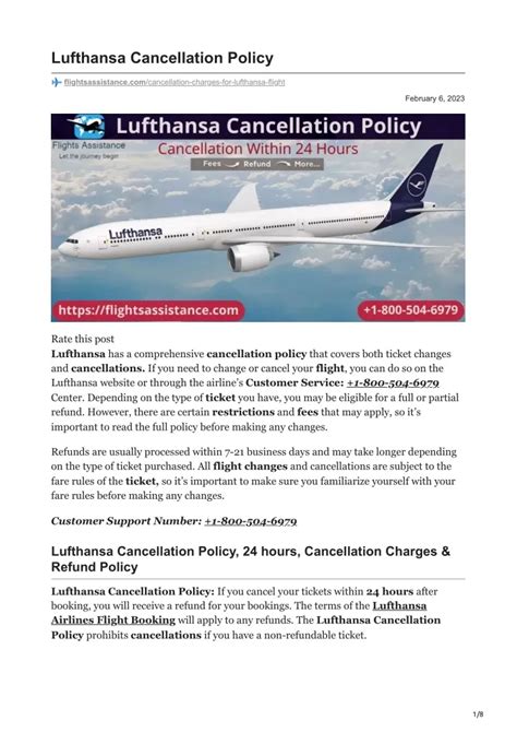 Ppt Lufthansa Cancellation Policy Powerpoint Presentation Free