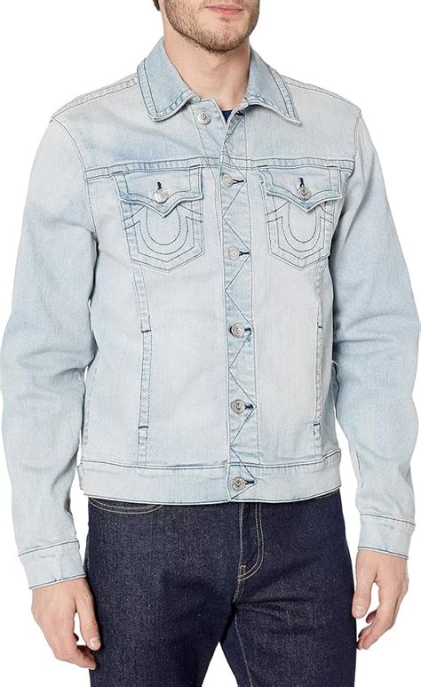 True Religion Mens Denim Long Sleeve Trucker Jacket At Amazon Mens