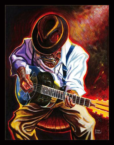 Strummin Blues By Steven Johnson The Black Art Depot