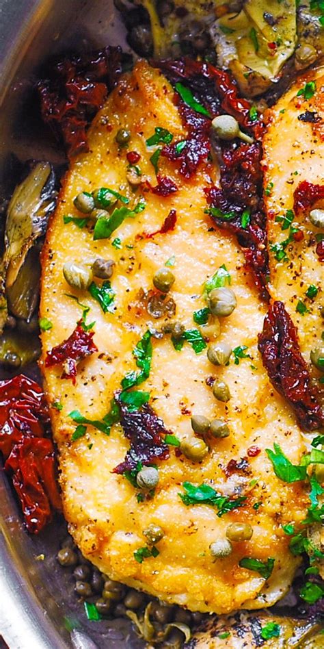 Mediterranean Chicken With Sun Dried Tomatoes Artichokes And Capers A One Skillet R