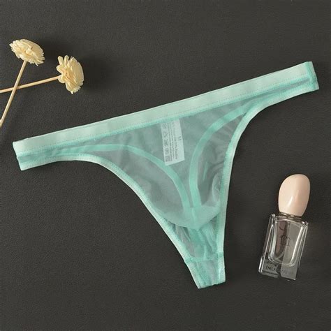Ropa Interior Sexy Para Hombre Bikini Transparente De Malla Tanga Suspensorio Calzoncillos