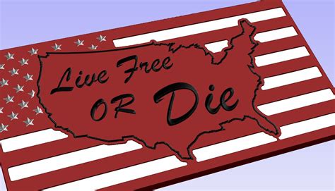 Live Free or Die American Flag Tribute Svg-eps-dxf-pdf File - Etsy UK