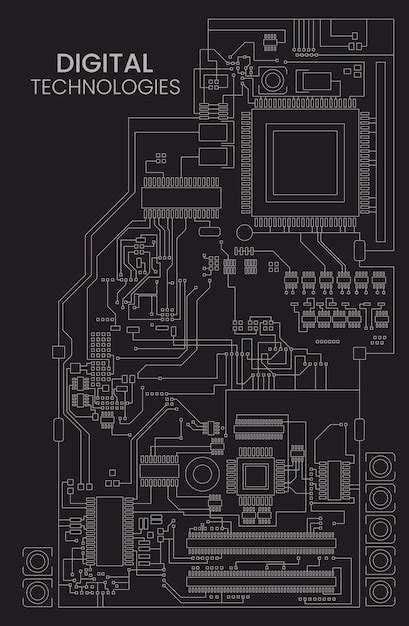 Placa De Circuito Impreso Digital Ilustraci N Vectorial De Placa De