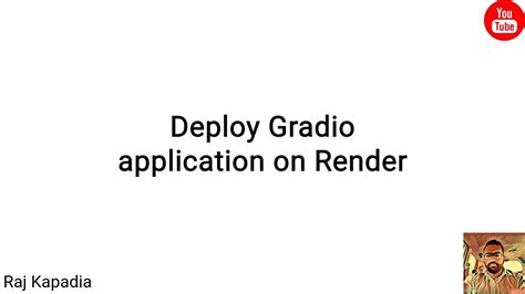 How To Deploy Gradio Application On Server Render Gradio Python