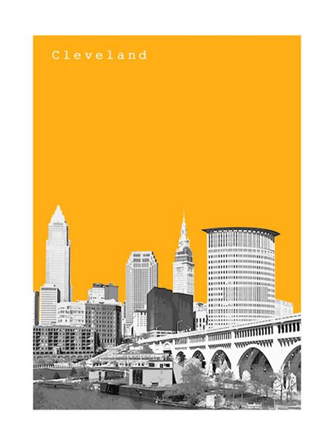 Cleveland Skyline - Etsy