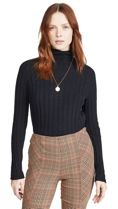 15 Outfits That Will Actually Make Your Basic Black Turtleneck Look Cool Black Turtleneck