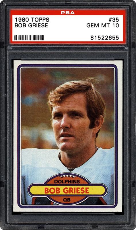 Auction Prices Realized Football Cards 1980 Topps Bob Griese Summary