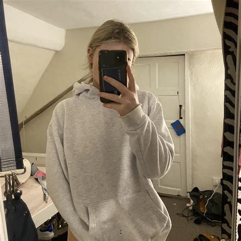 Grey hoodie, goes with everything, super warm and... - Depop