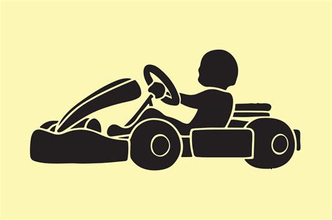 go kart silhouette 47229638 Vector Art at Vecteezy