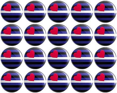 20 X Leather Pride Pride Flag Button Pin Badges 25mm 1 Inch Lgbtq