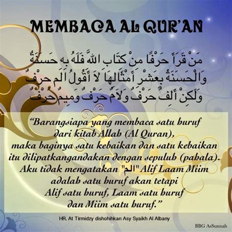 Hadist Keutamaan Membaca Quran Gambar Islami