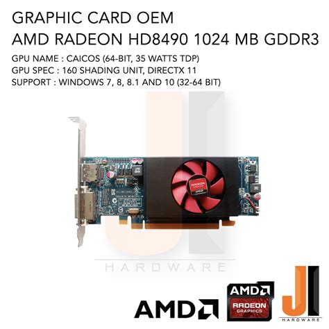 Graphic Card Amd Radeon Hd 8490 1024mb 64 Bit Gddr3 Oem สินค้ามือสองสภาพดีมีการรับประกัน