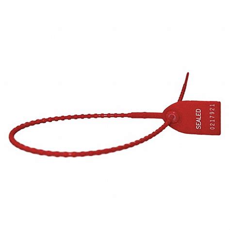 Tydenbrooks Pull Tight Seals 12 In Strap Lg 40 Lb Breaking Strength Red White Hot Stamped