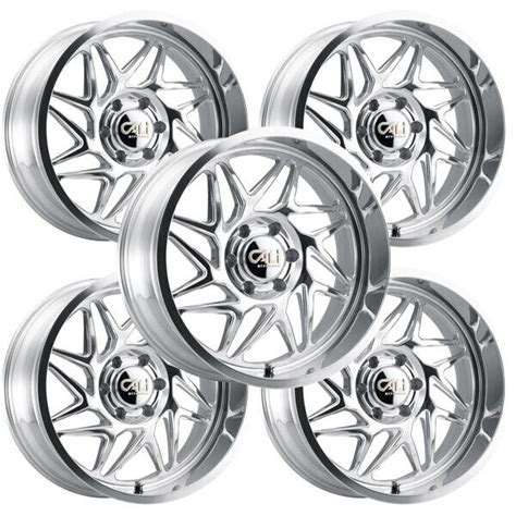 Set Cali Off Road Gemini X X Mm Polished Wheels Rims