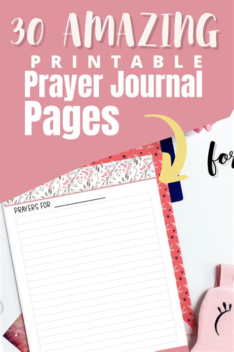 30 Printable Prayer Journal Pages My Printable Faith Printable