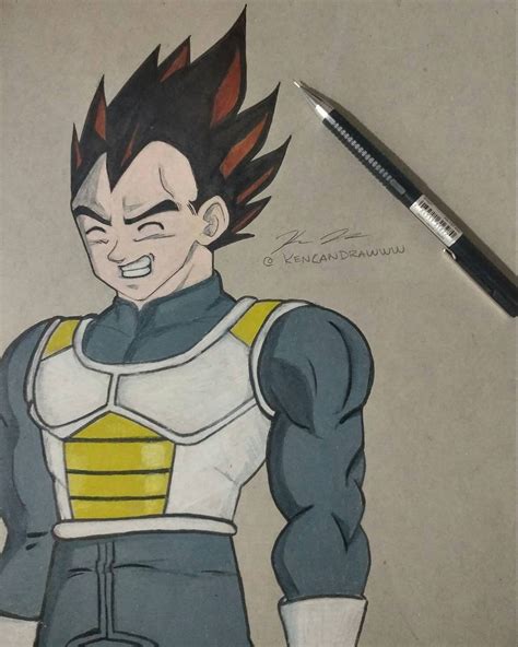 Vegeta Trying To Smile Fan Art Request Dbz